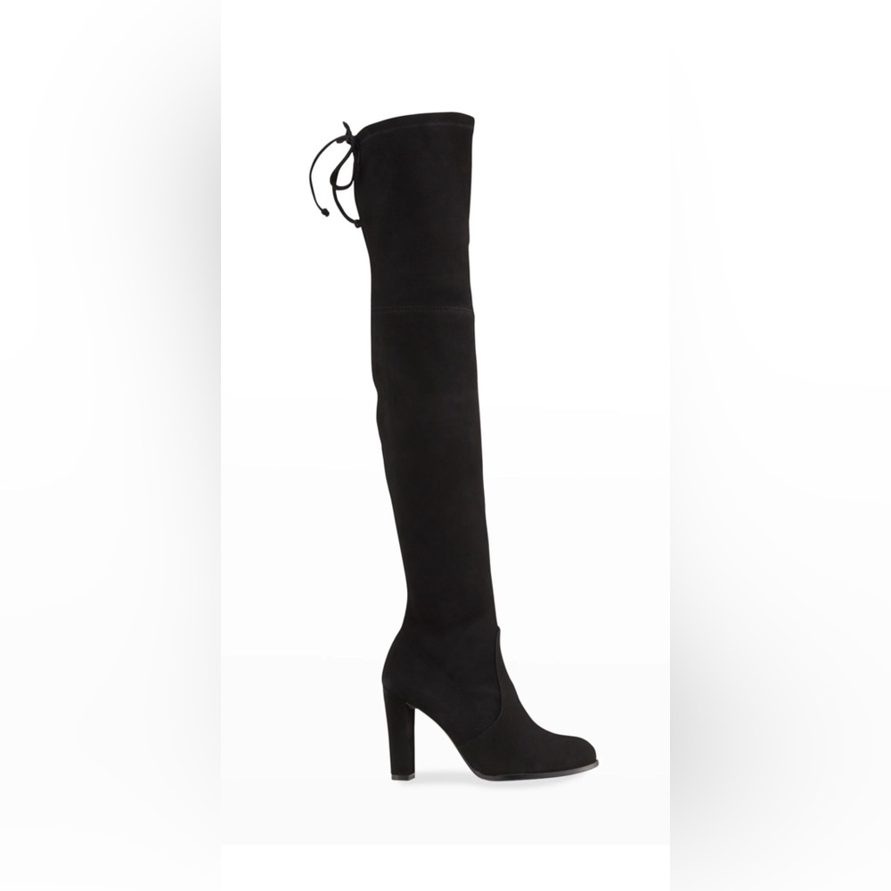Over the knee suede black boot